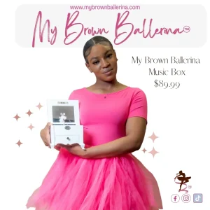 White-My Brown Ballerina Music Box