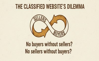 The Chicken and Egg Problem in Classified Websites: How to Solve the Buyers vs. Sellers Dilemma
